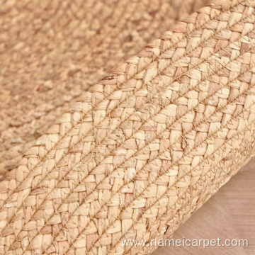 Home resort natural braided straw floor mat rug